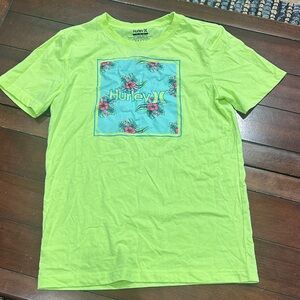 Hurley Lime Green Floral Tee
